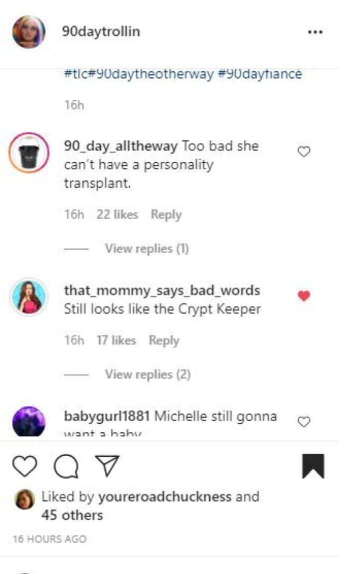 Comments from IG post about Angela Deem