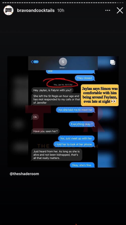 Jaylan Banks shares screenshots of conversations with Simon Guobadia, denies affair with Falynn