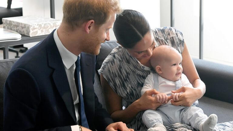 Meghan Markle, Prince Harry, and baby Archie.