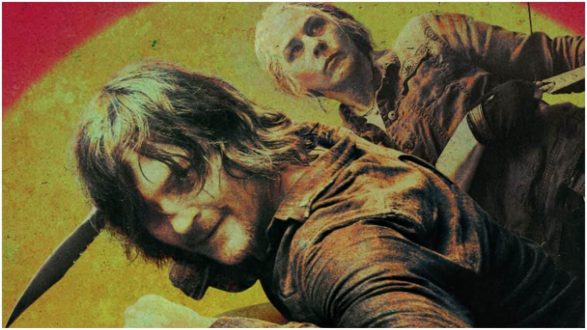 Norman Reedus as Daryl Dixon and Melissa McBride as Carol Peletier, as seen in key artwork for Season 10 of AMC's The Walking Dead