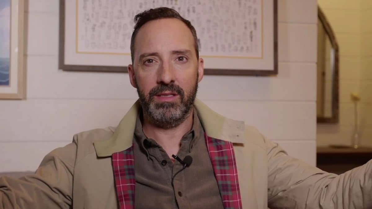 Screenshot from Tony Hale interview.