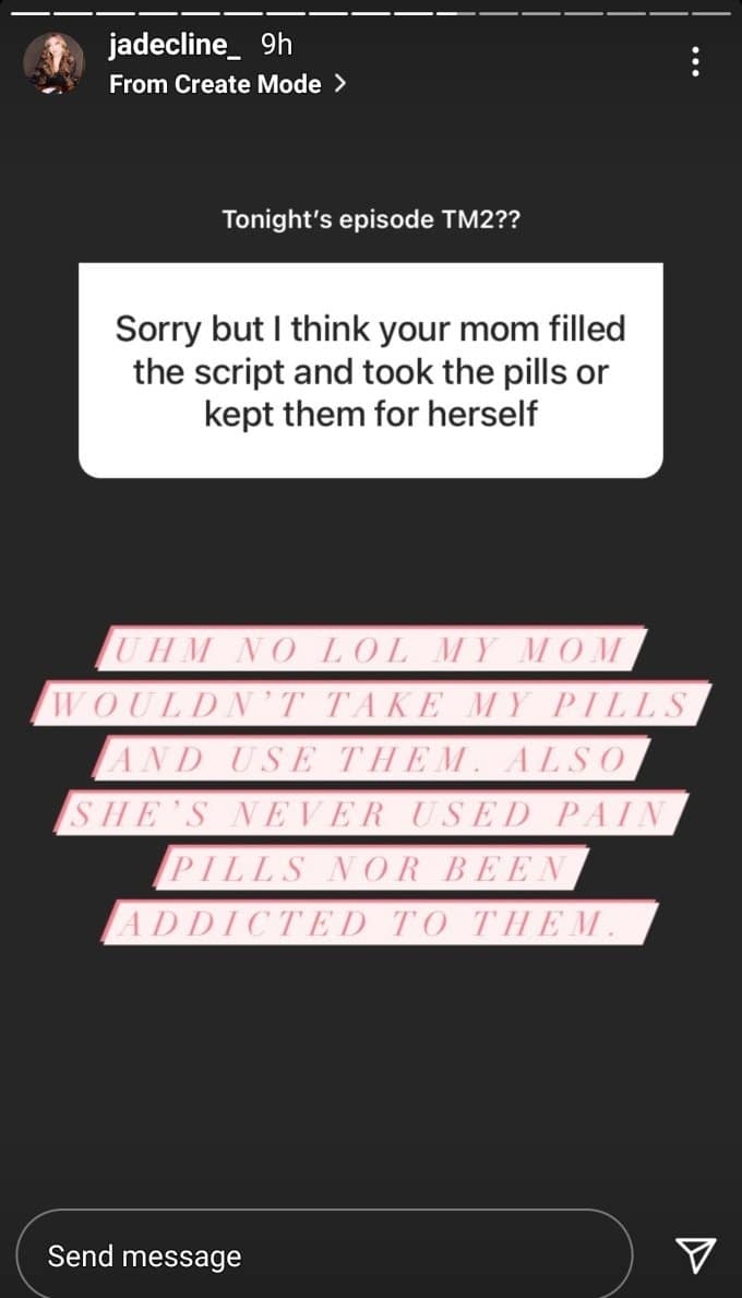 Jade Cline of Teen Mom 2 on Instagram