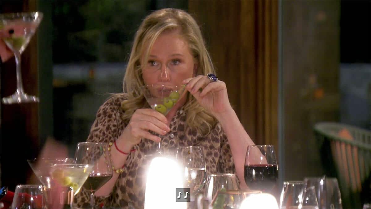 Real Housewives of Beverly Hills newbie Kathy Hilton drinks a fake martini