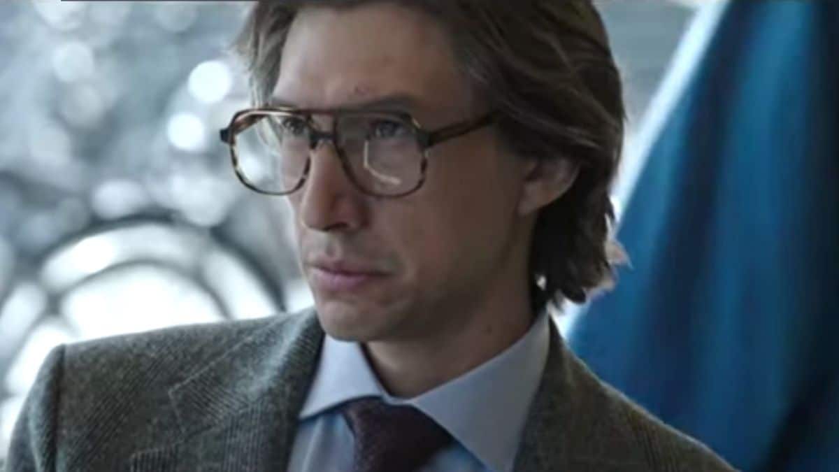 Screenshot of Adam Driver in House of Gucci