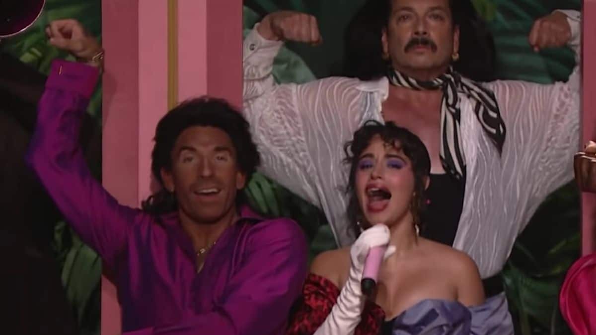 Screenshot of Camilla Cabello's performance on Jimmy Fallon.