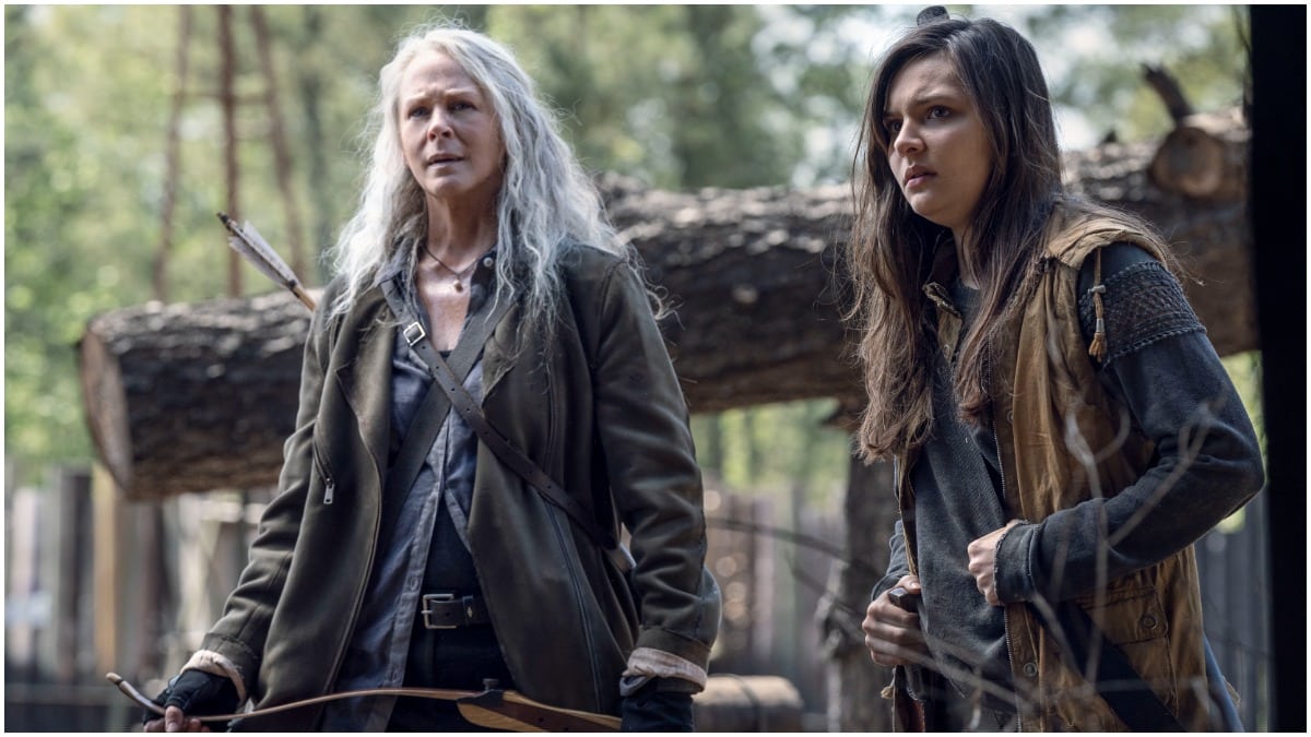 Melissa McBride as Carol Peletier and Cassady McClincy as Lydia, as seen in Season 11 of AMC's The Walking Dead