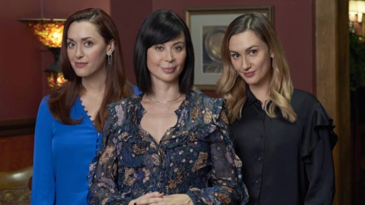 Sarah Power, Catherine Bell, and Kat Barrell of Hallmark Channel's Good Witch.