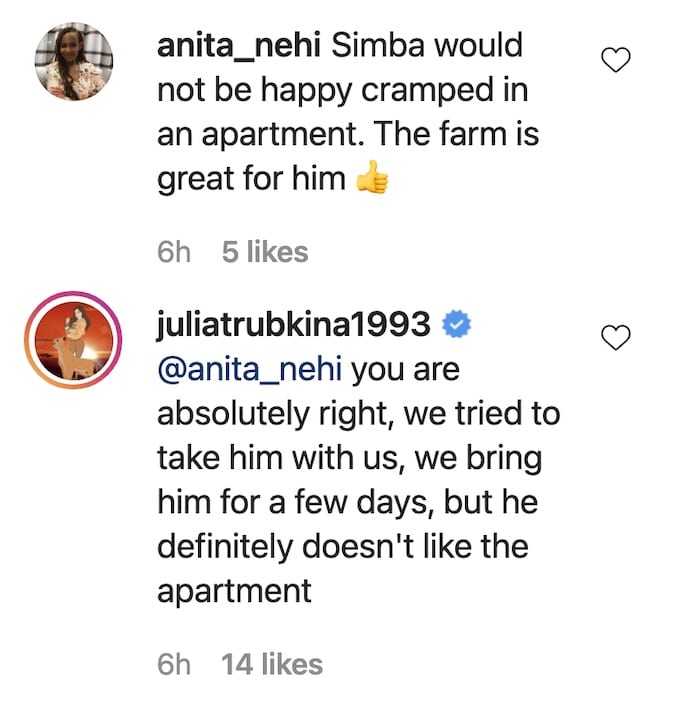 Julia Trubkina of 90 Day Fiance on Instagram