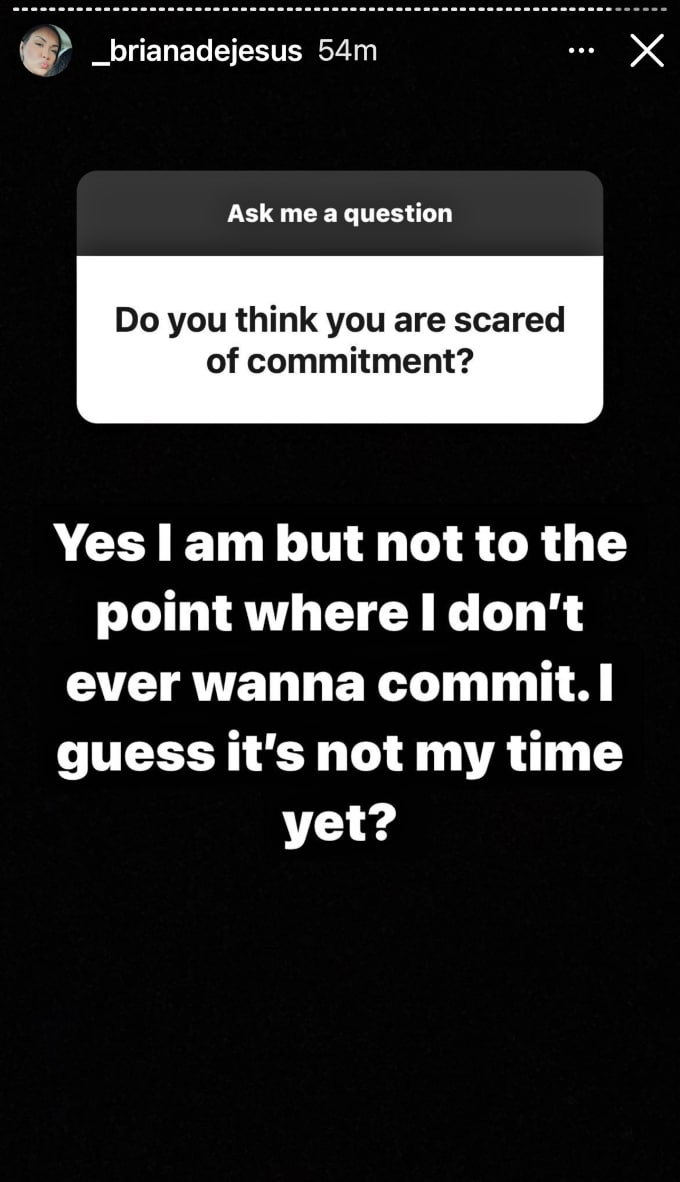 Briana DeJesus admits to fear of commitment 