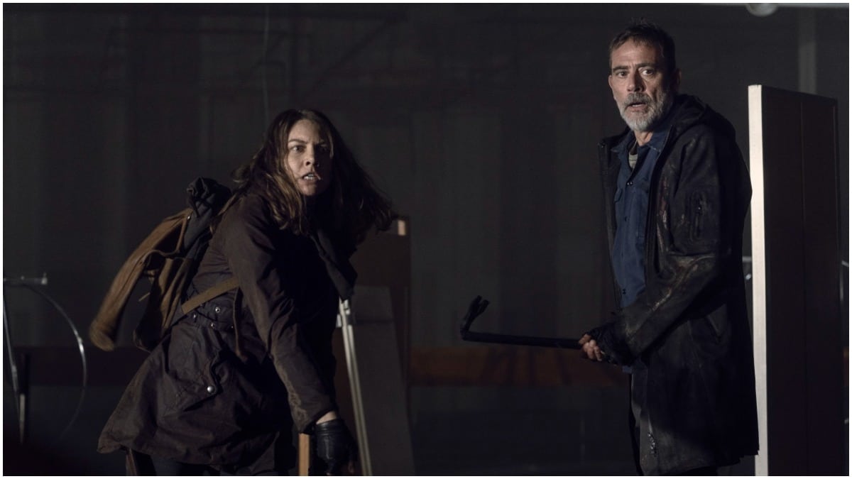 Lauren Cohan as Maggie Rhee and Jeffrey Dean Morgan as Negan, as seen in Episode 3 of AMC's The Walking Dead Season 11