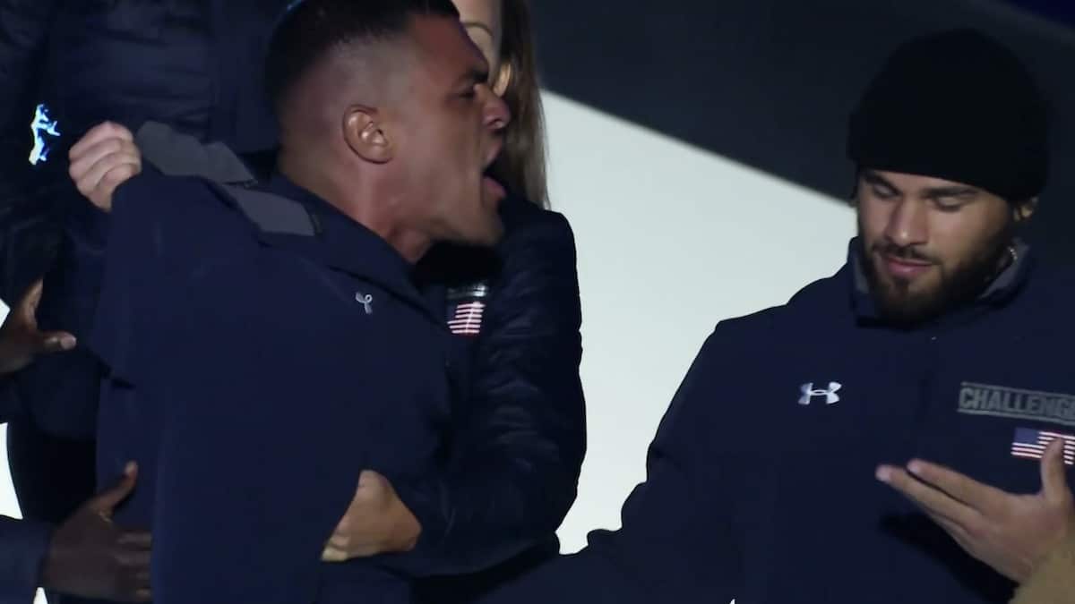 josh martinez becomes upset during the challenge season 37 elimination