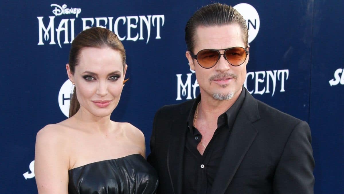 Red carpet image of Angelina Jolie and Brad Pitt