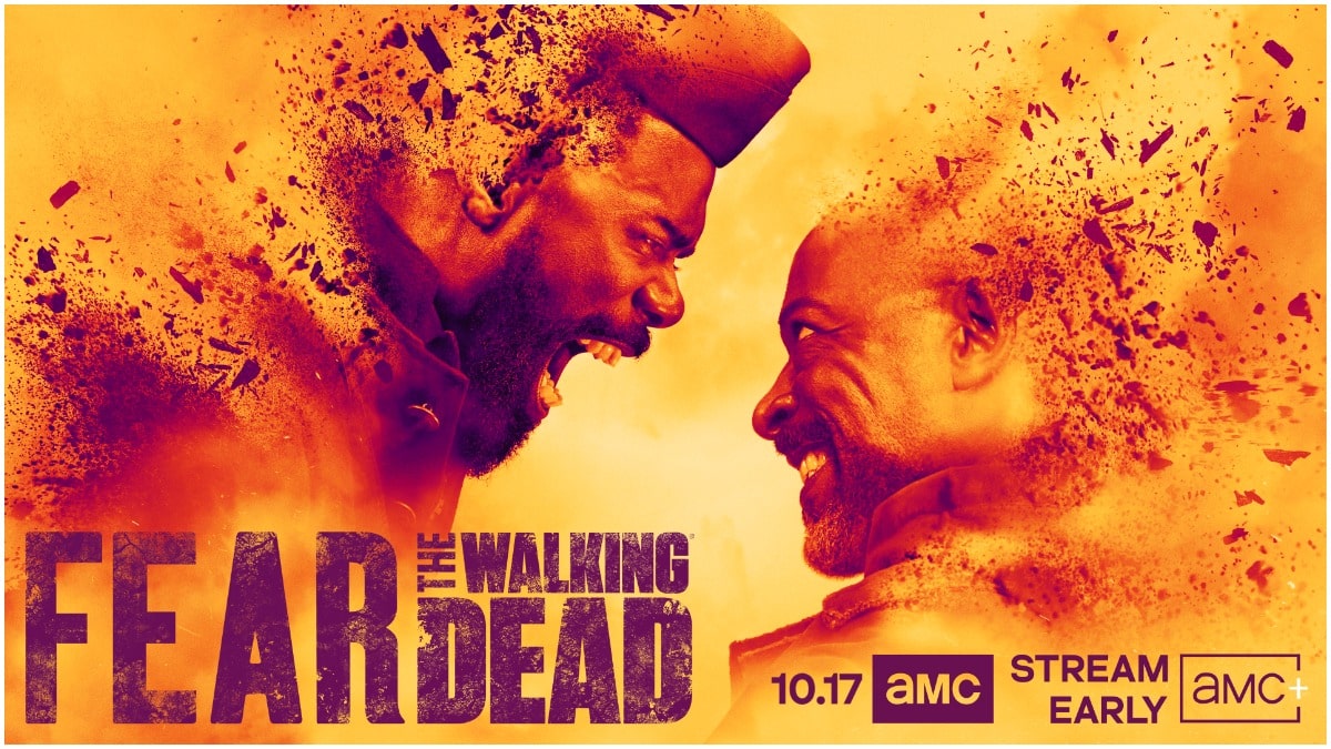 Colman Domingo as Victor Strand and Lennie James as Morgan Jones, as seen in key artwork for Season 7 of AMC's Fear the Walking Dead
