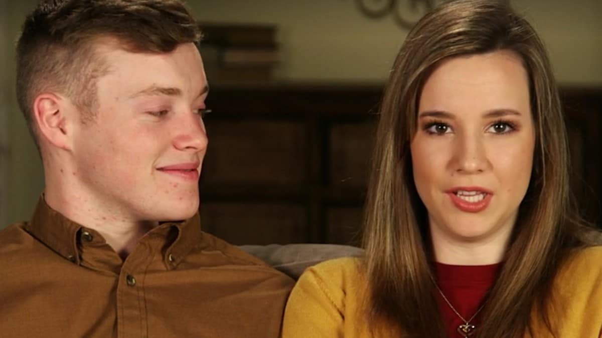 Justin Duggar and Claire Spivey in Counting On confessional.