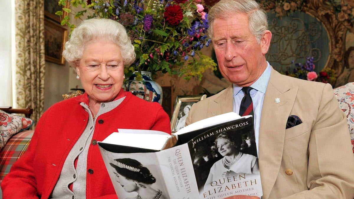 Queen Elizabeth and Prince Charles.