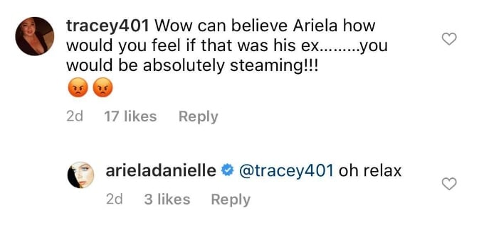 Ariela Instagram comment