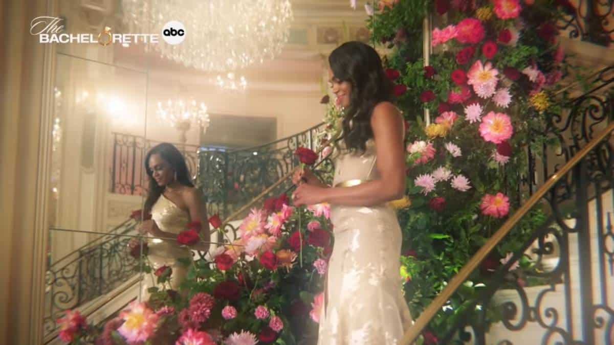 Michelle Young films for The Bachelorette