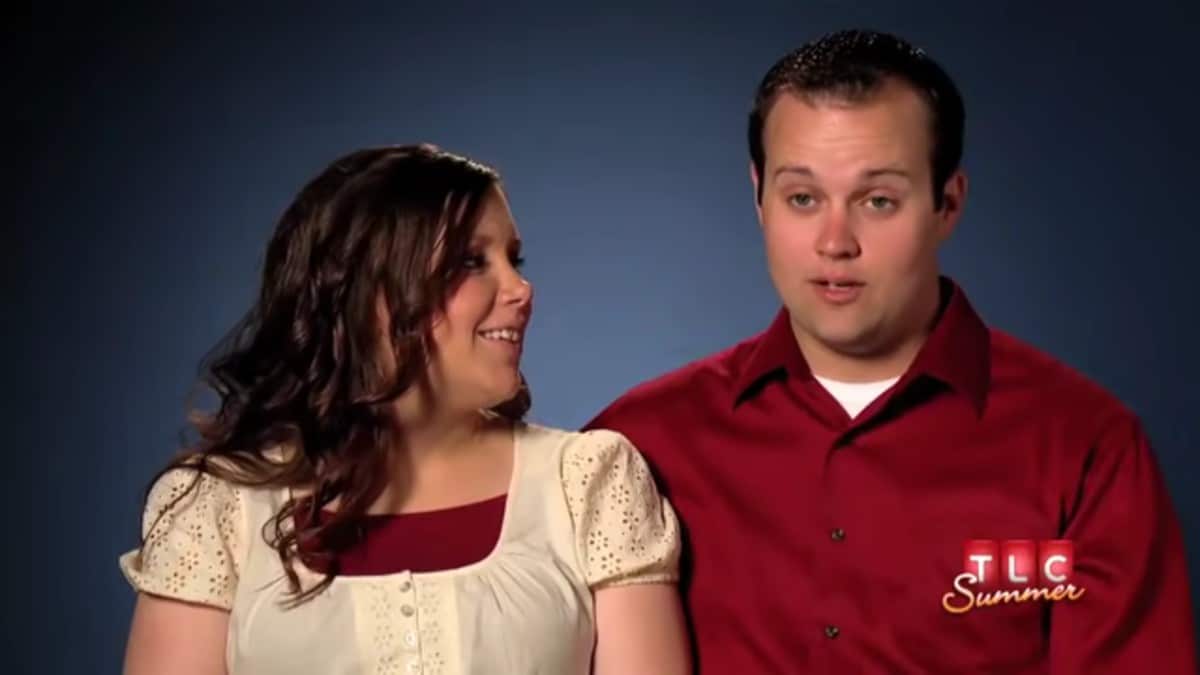 Josh and Anna Duggar in a confessional from 19 Kids and Counting.