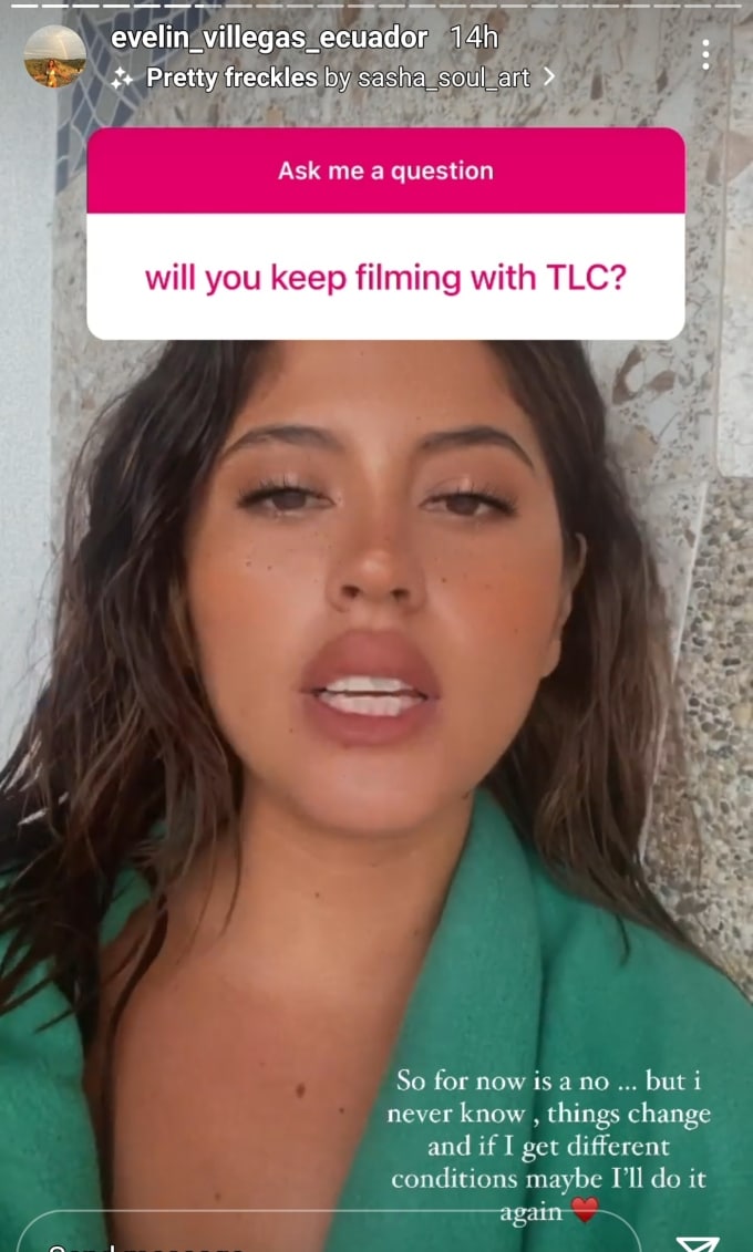 evelin villegas talked about filming for tlc on instagram