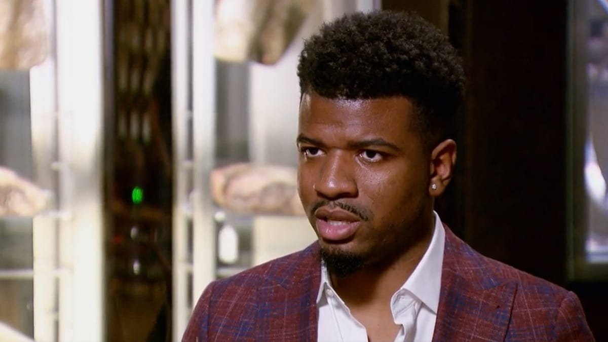 MAFS Chris Williams looks intense