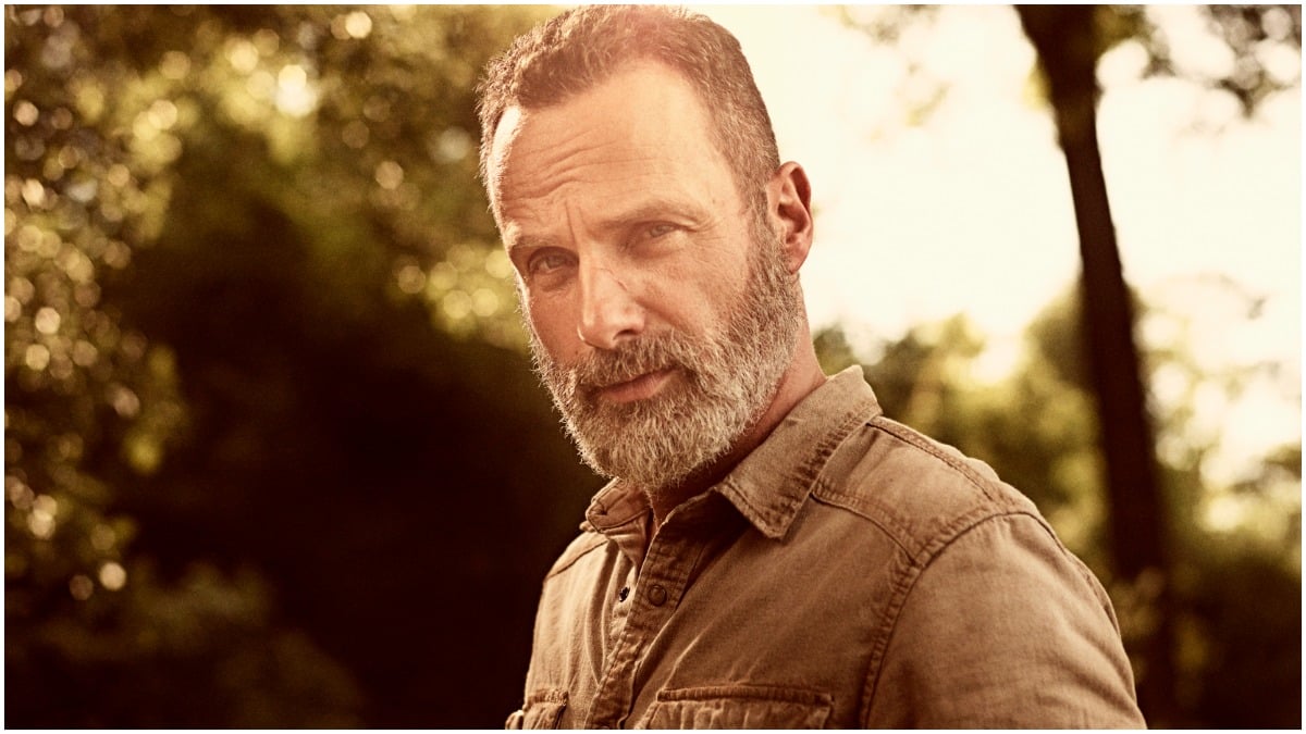 Andrew Lincoln stars as Rick Grimes, as seen in a promotional image for Season 9 of AMC's The Walking Dead