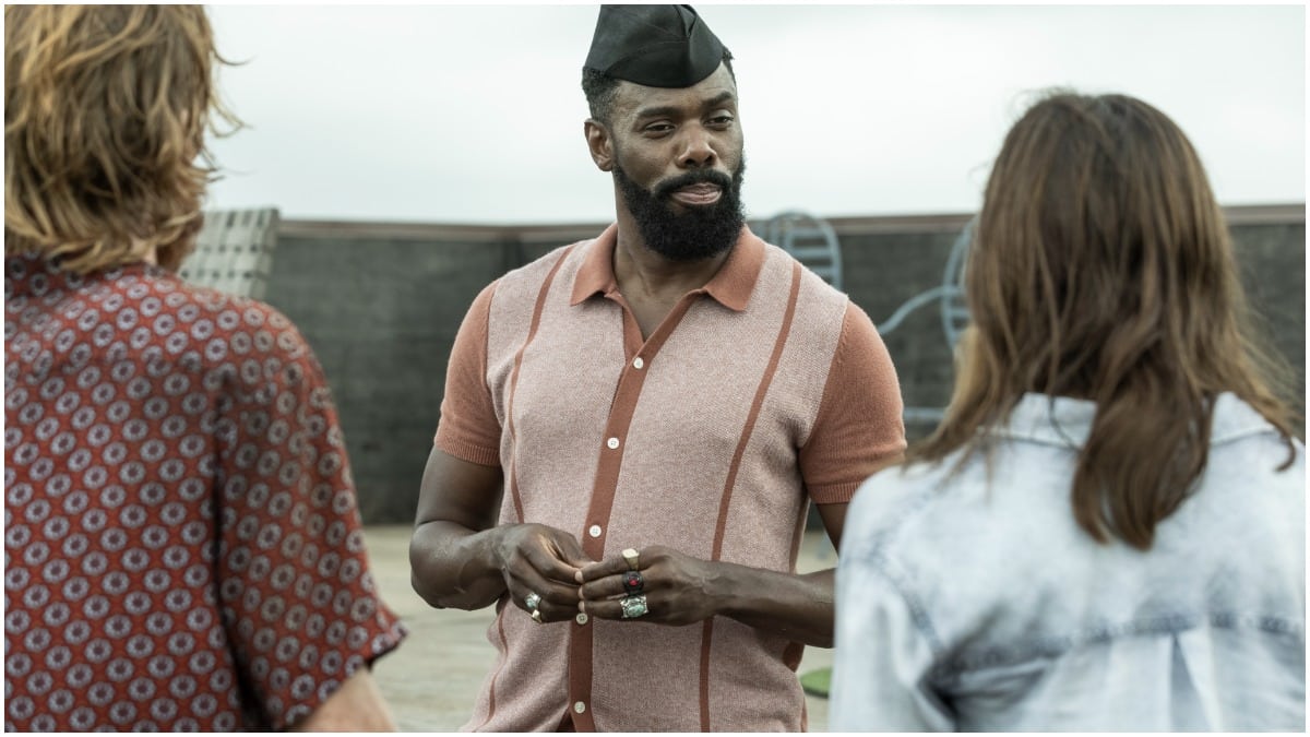 Austin Amelio as Dwight, Colman Domingo as Victor Strand, and Christine Evangelista as Sherry, as seen in Episode 5 of AMC's Fear the Walking Dead Season 7