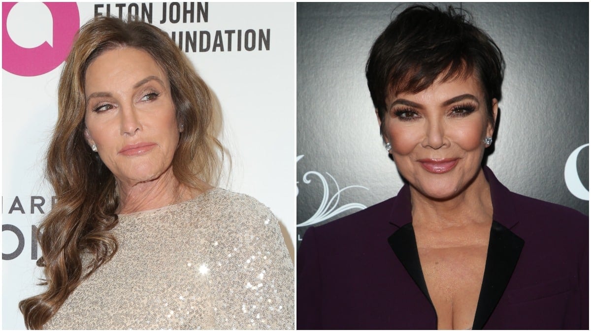 A side-by-side photo of Caitlyn Jenner and Kris Jenner on the red carpet.