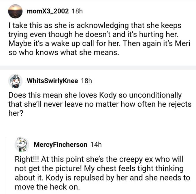 sister wives viewers discussed meri's quote on reddit