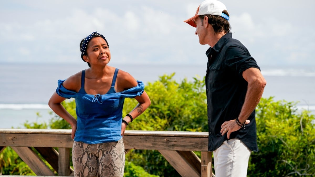 Erika Casupanan and Jeff Probst