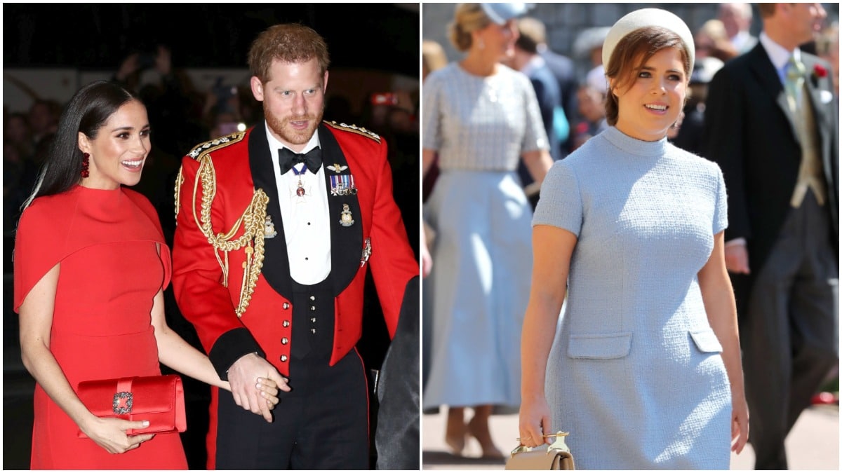 Harry and Meghan and Eugenie attending events