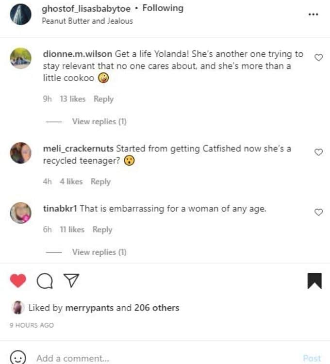 IG comments about Yolanda Leak