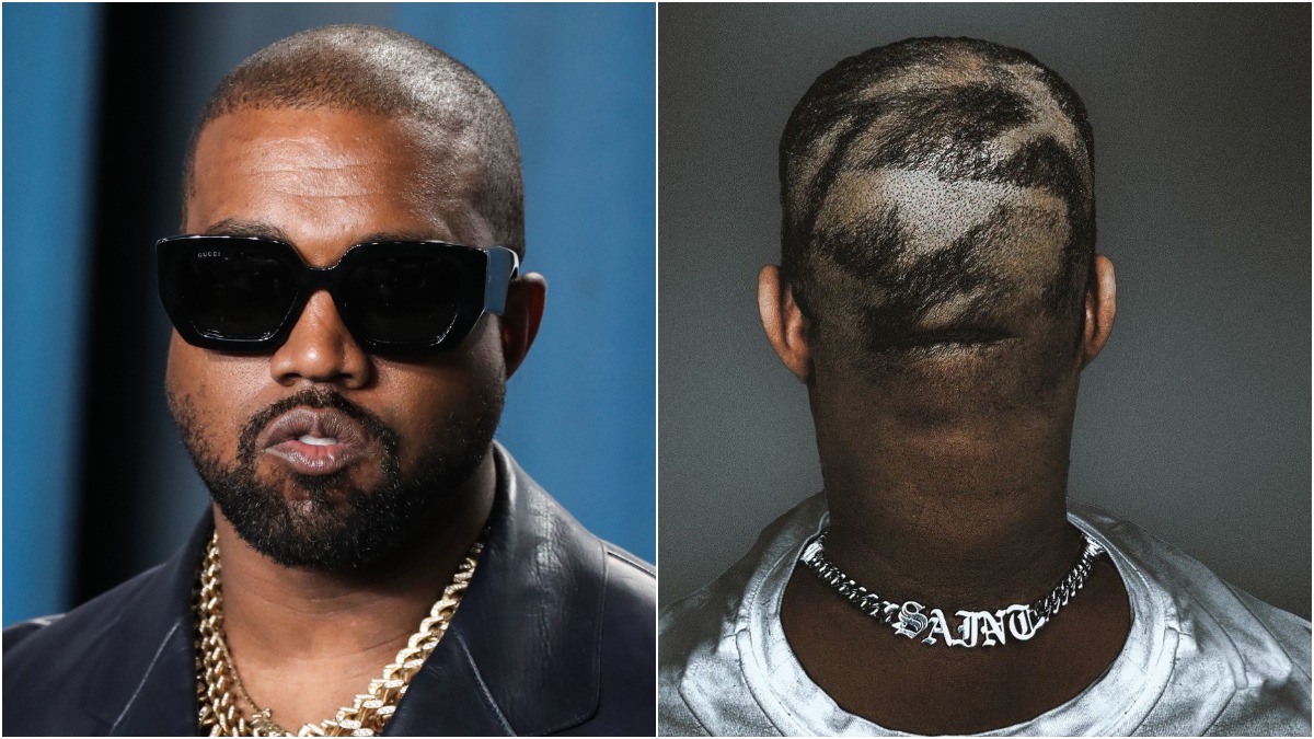 Kanye uneven haircut