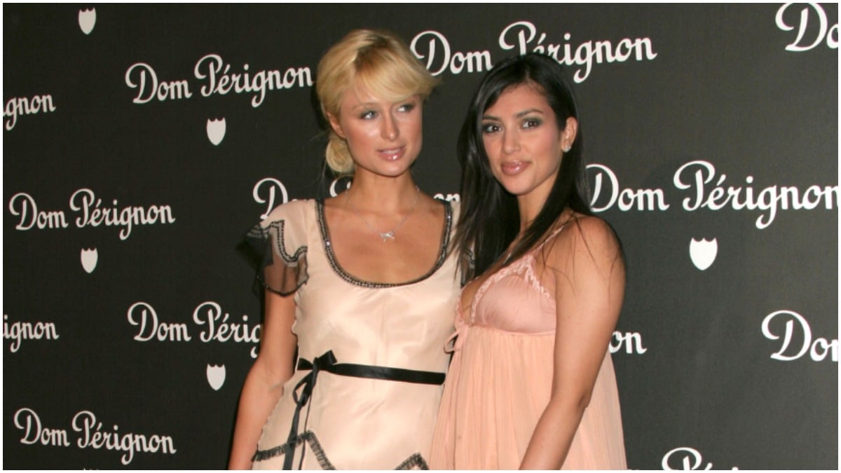 Paris Hilton and Kim Kardashian attending an event together in the early 2000s.