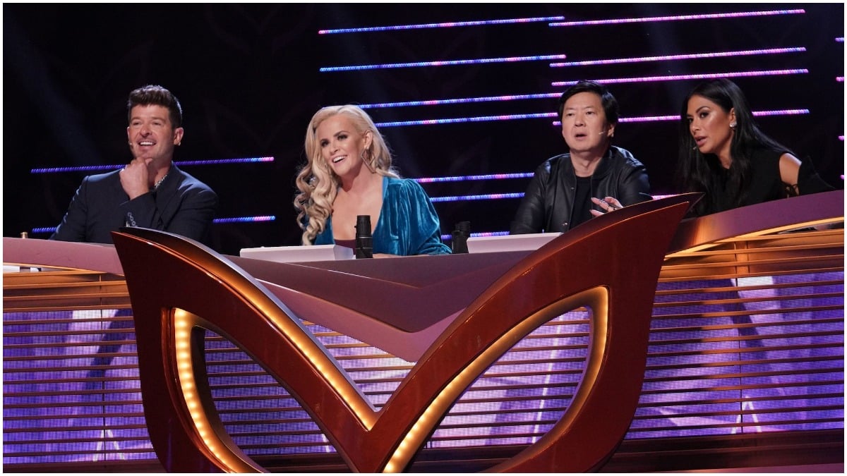 Robin Thicke, Jenny McCarthy, and Ken Jeung, and Nicole Scherzinger on The Masked Singer