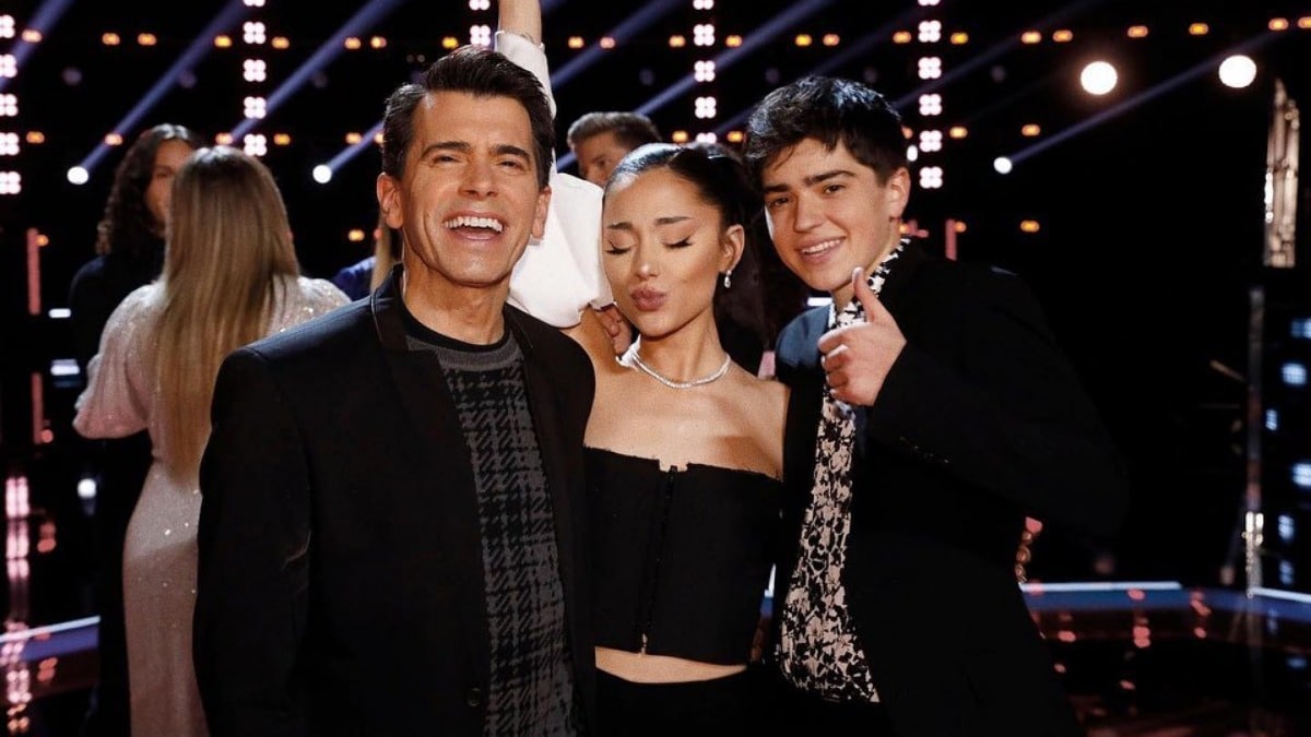 Ariana Grande with Jim & Sasha Allen on The Voice