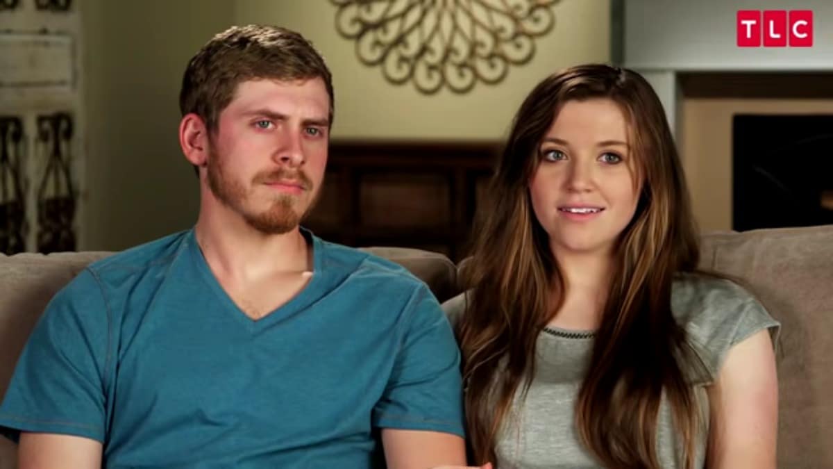 Austin Forsyth and Joy-Anna Duggar in a Counting On confessional.
