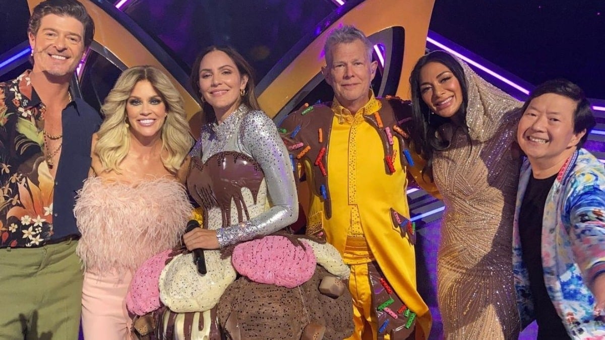 Banana Split with the judges on The Masked Singer
