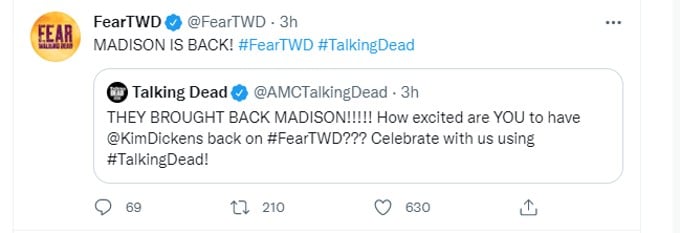 Fear The Walking Dead tweets