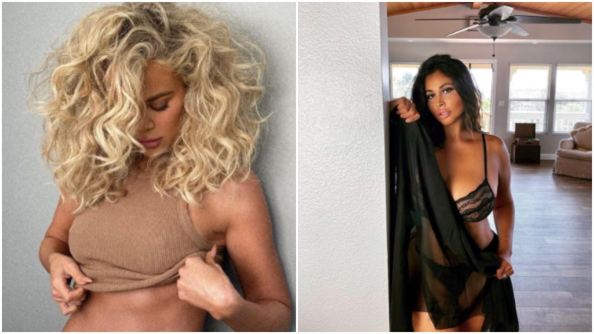 Side-by-side photos of Khloe Kardashian and Somaya Reece from their Instagram pages.