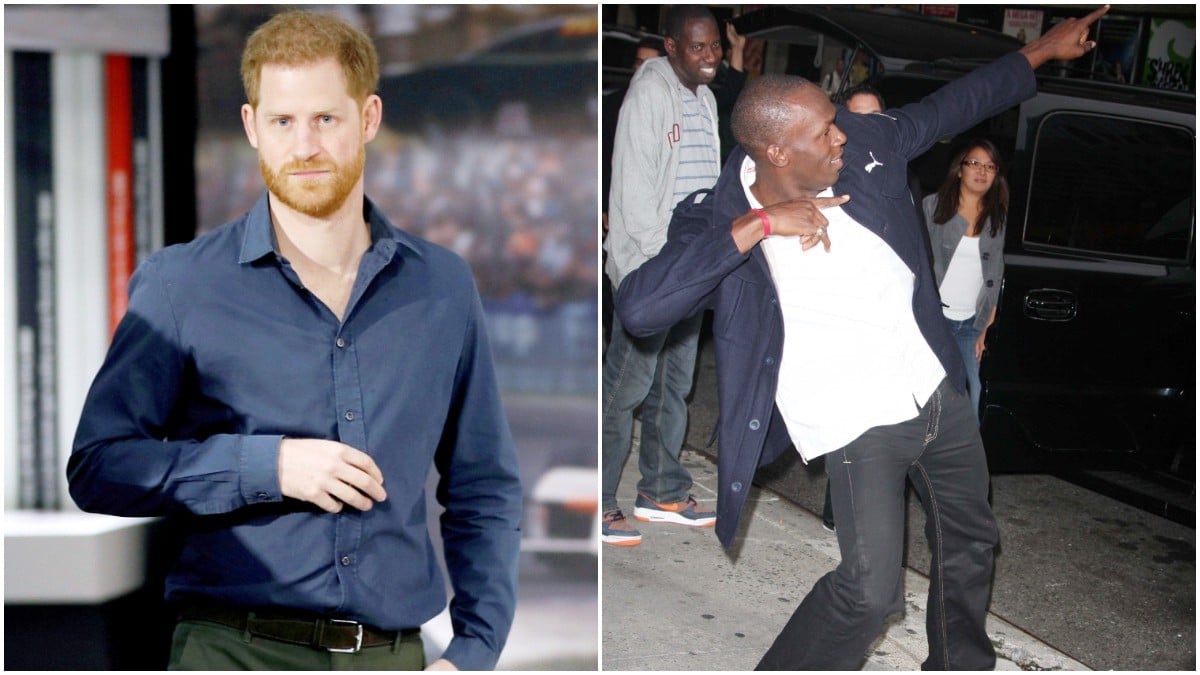 Prince Harry and Usain Bolt at public events