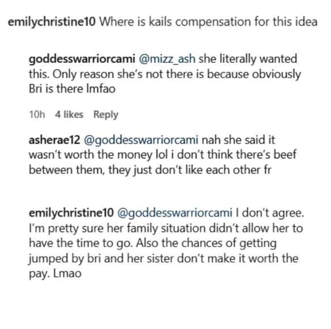 teen mom fans commented on kail lowry not attending the family reunion because of briana dejesus