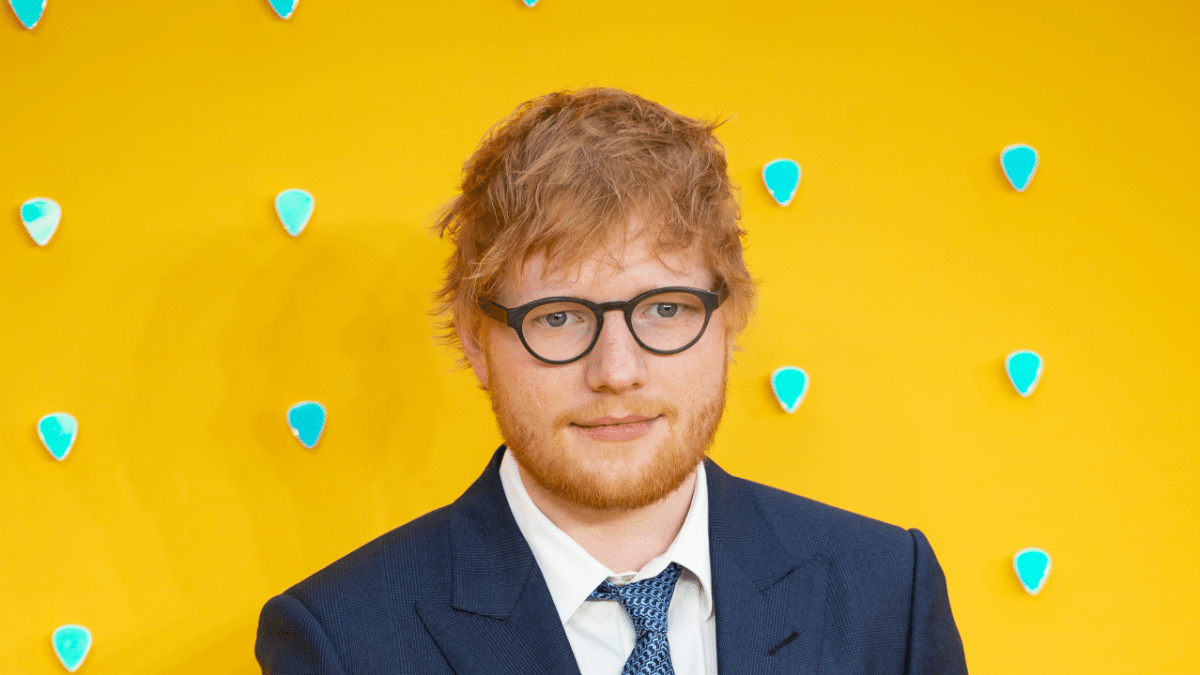 Ed Sheeran attends a premiere in London