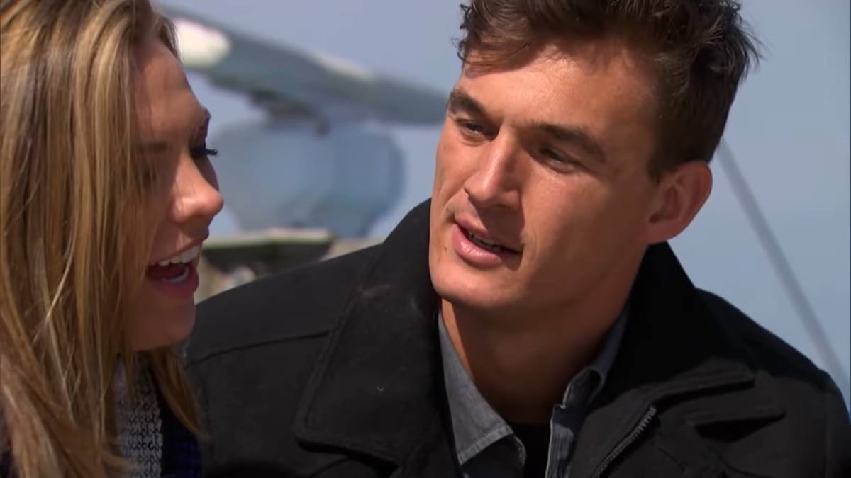 Hannah Brown and Tyler Cameron film for The Bachelorette