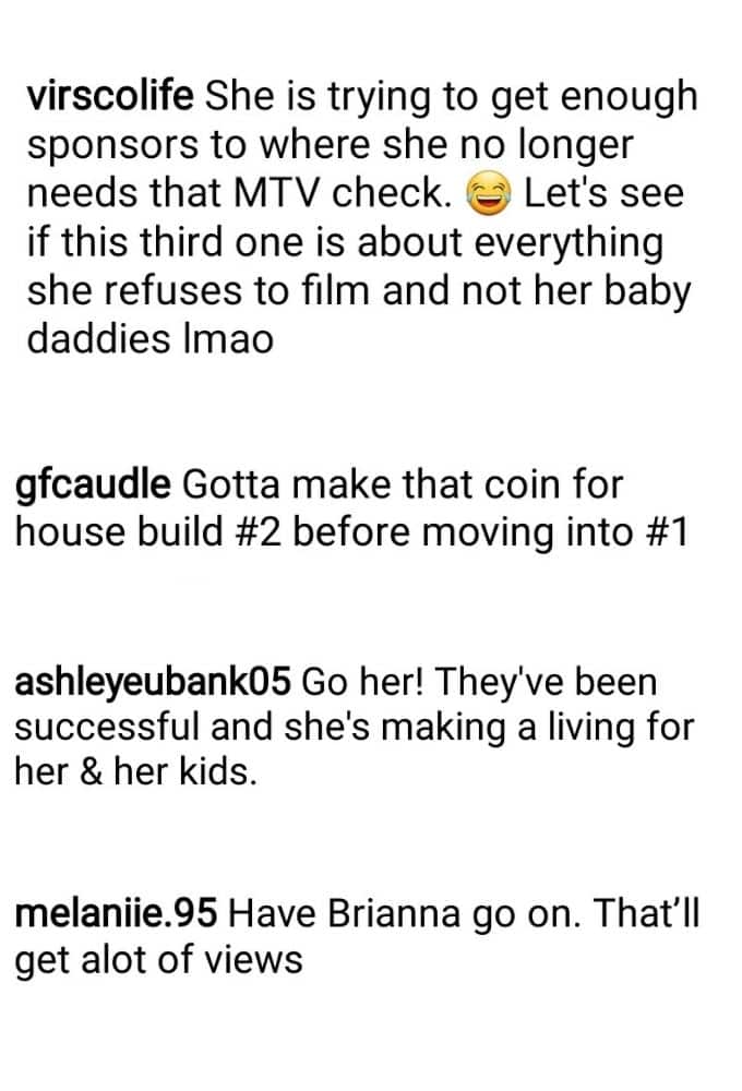 Teen Mom 2 fans commented on kail lowry's idea for a third podcast on instagram