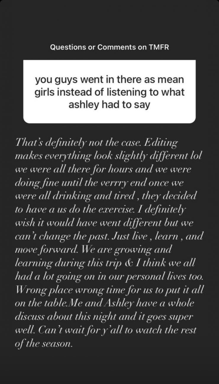 jade cline addressed being called a mean girl on her IG stories