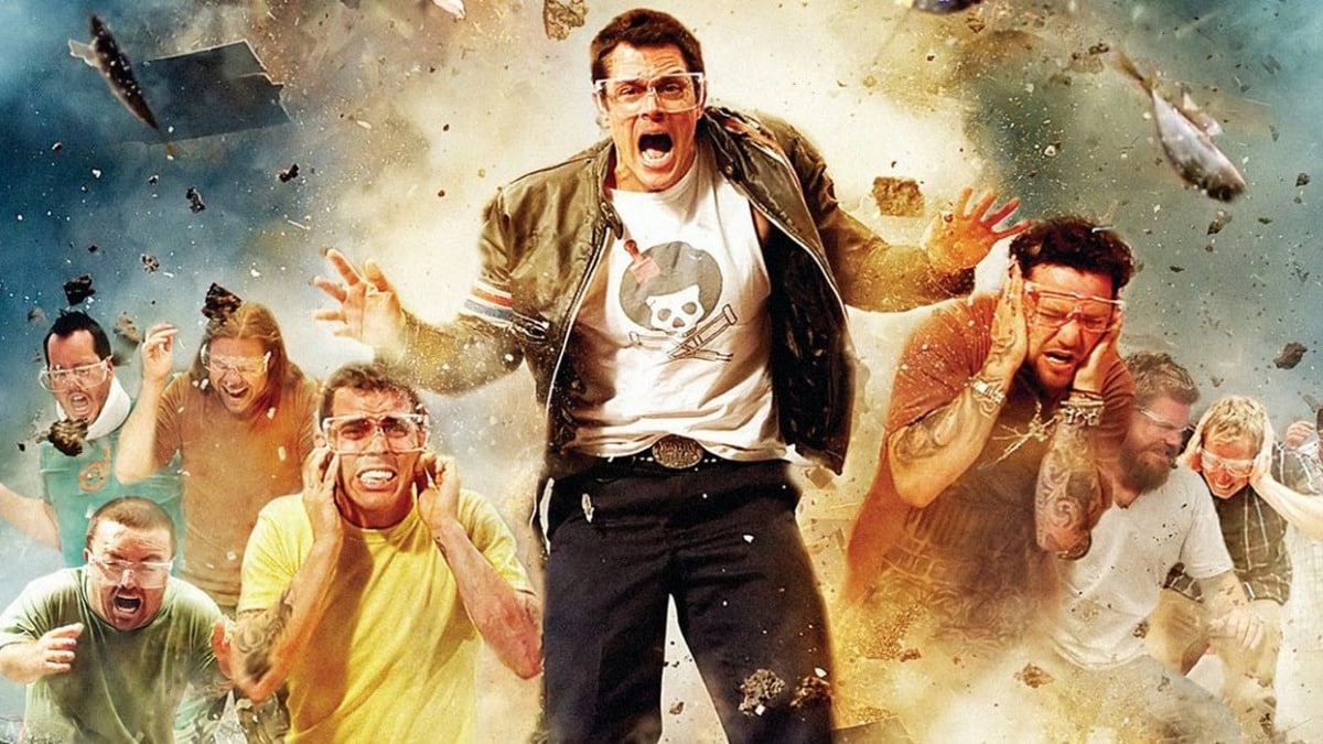 Johnny Knoxville on the Jackass Forever poster