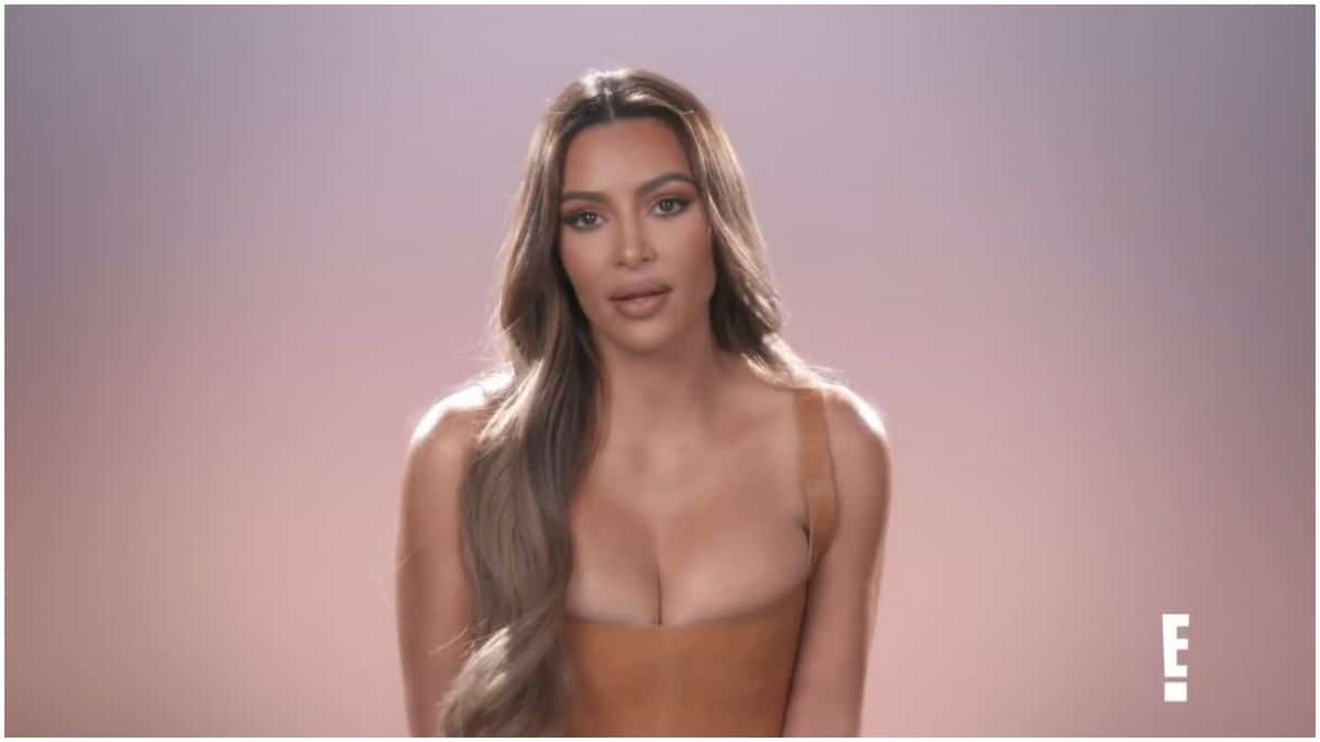 Kim Kardashian talking during a KUWTK confessional.