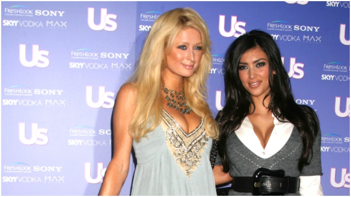 Paris Hilton and Kim Kardashian attending an Us Weekly event in the early 2000s.