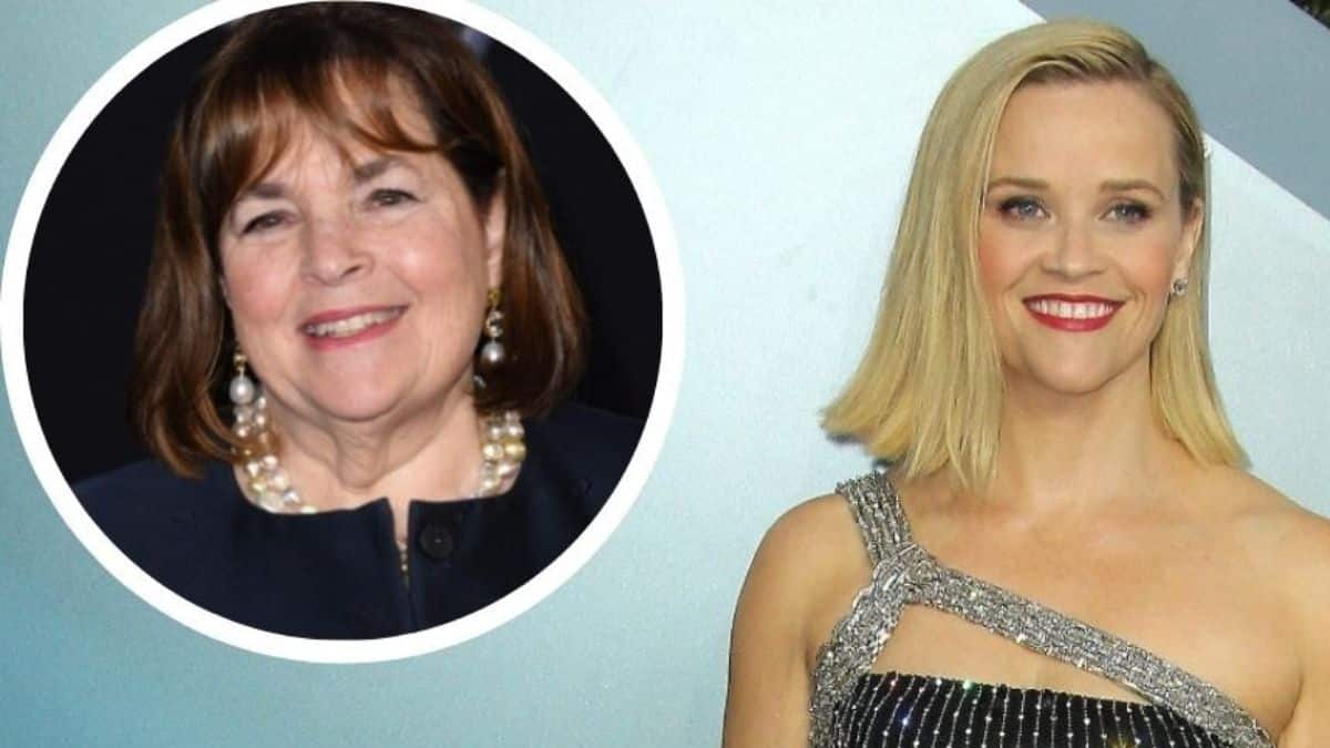 Reese Witherspoon on the red carpet, inset Ina Garten