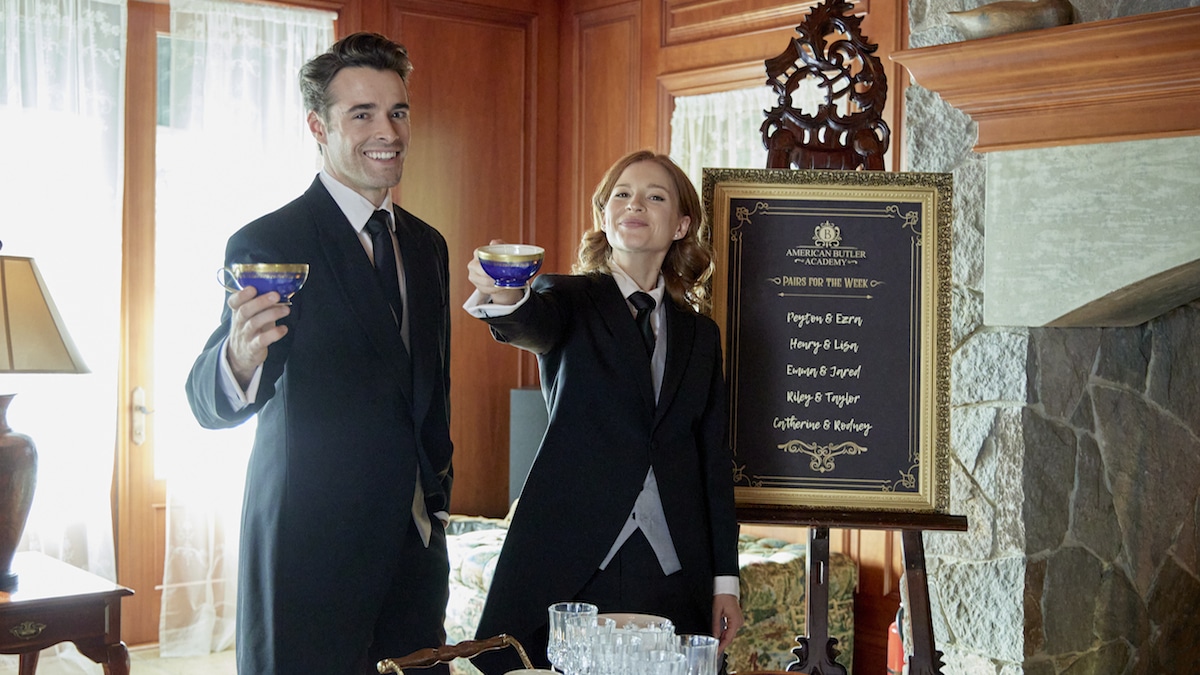 Corey Cott and Stacey Farber in Hallmark Channel's Butlers in Love